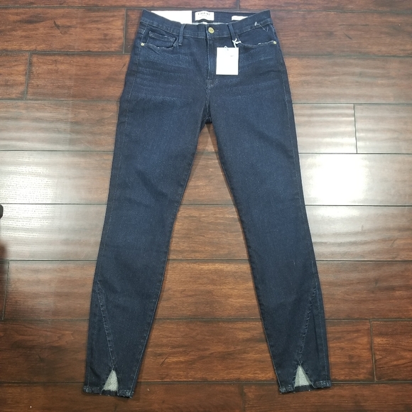 FRAME Le Skinny De Jeanne Asymmetrical Triangle B6 - Picture 2 of 8